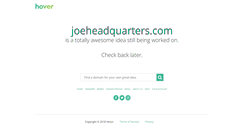 Desktop Screenshot of joeheadquarters.com